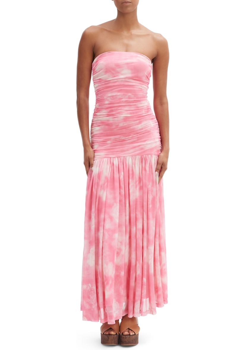 Womens Solana Printed Mesh Maxi Dress 
