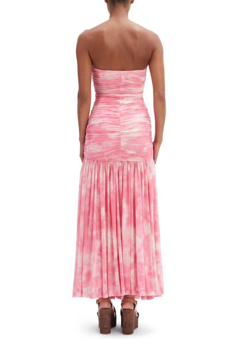 Womens Solana Printed Mesh Maxi Dress 