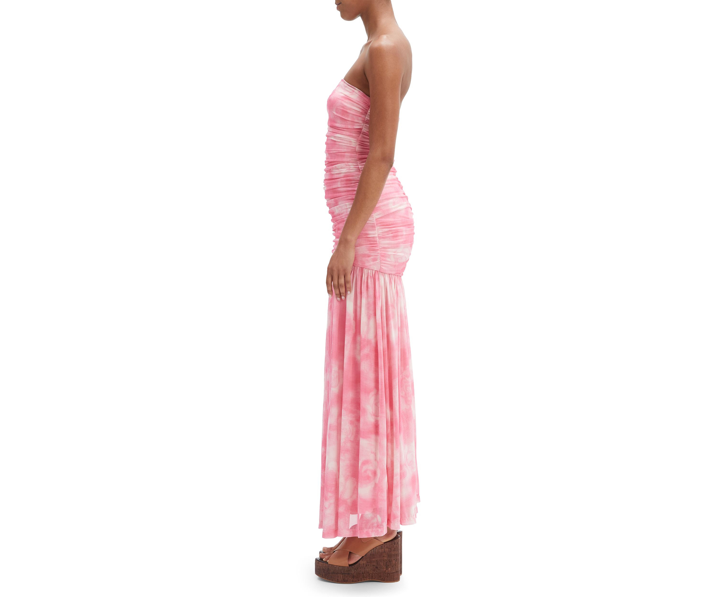 Womens Solana Printed Mesh Maxi Dress 