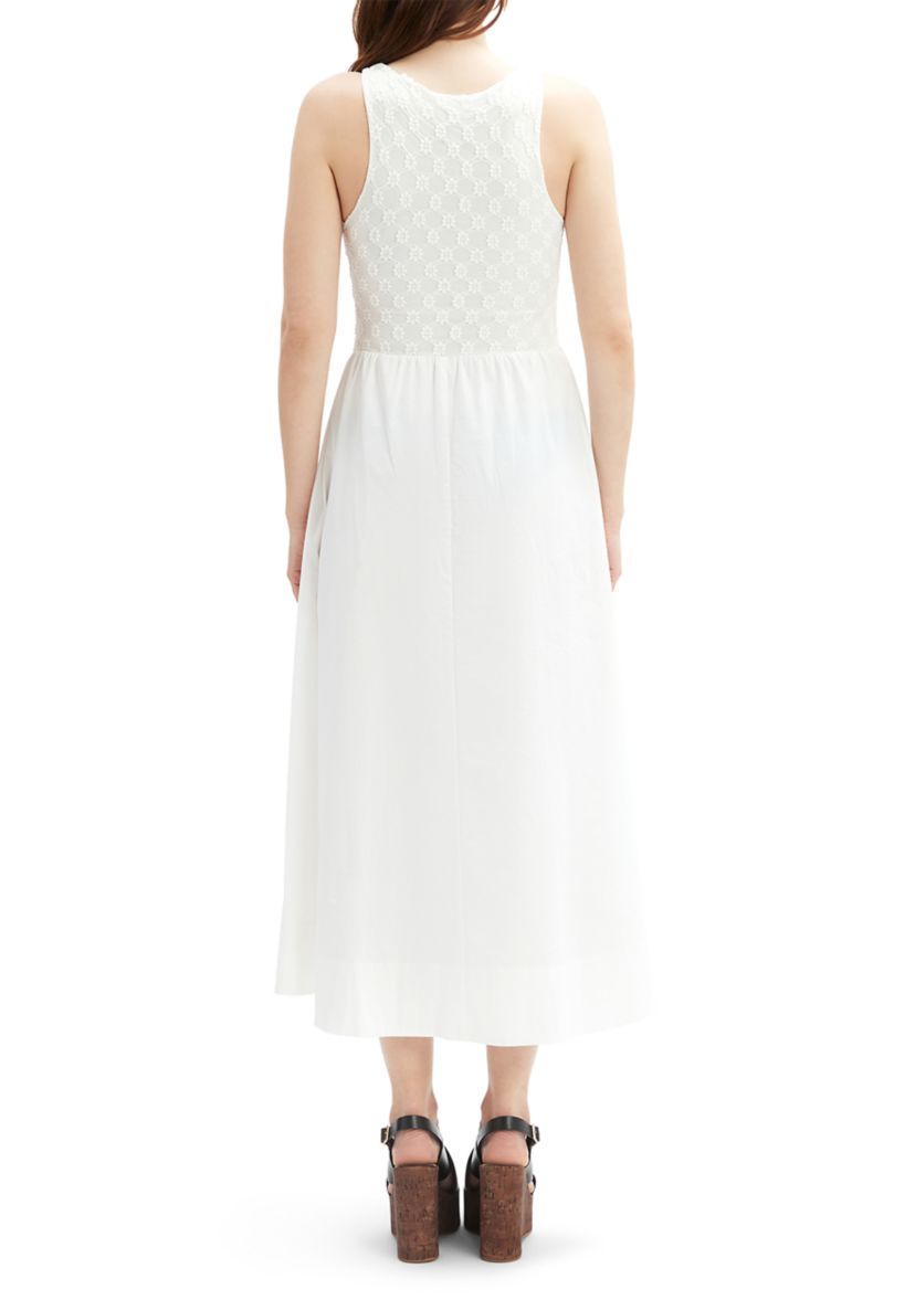 Womens Bryony Lace Poplin Midi Dress