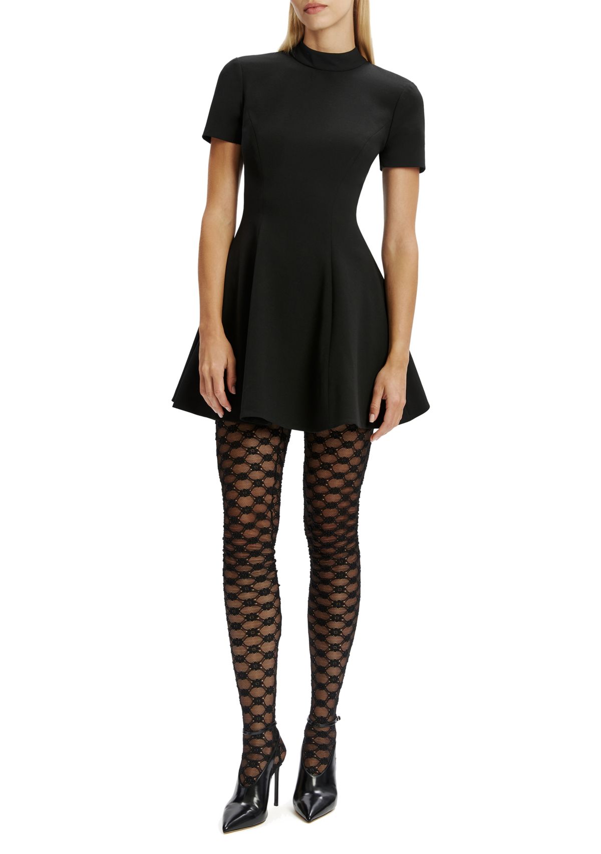 Womens Zephyra Collar Mini Dress 