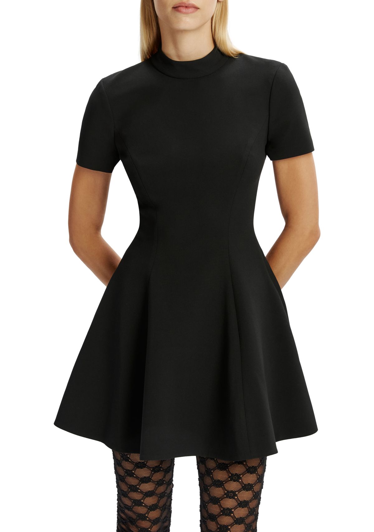 Womens Zephyra Collar Mini Dress 