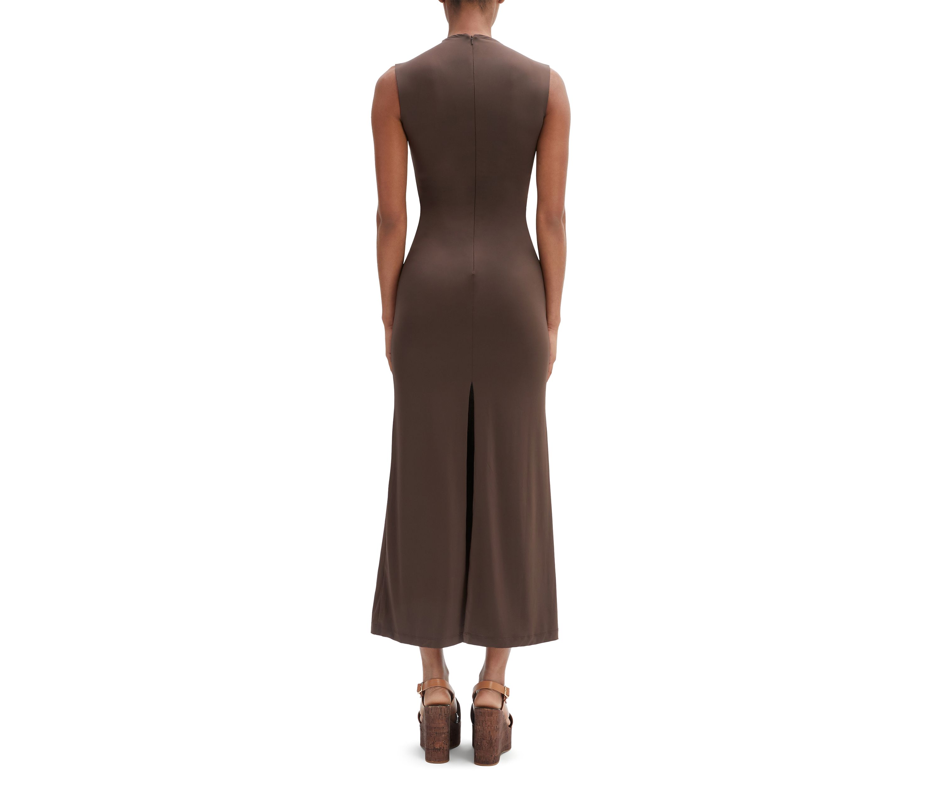 Womens Veneda Mock Neck Maxi Dress