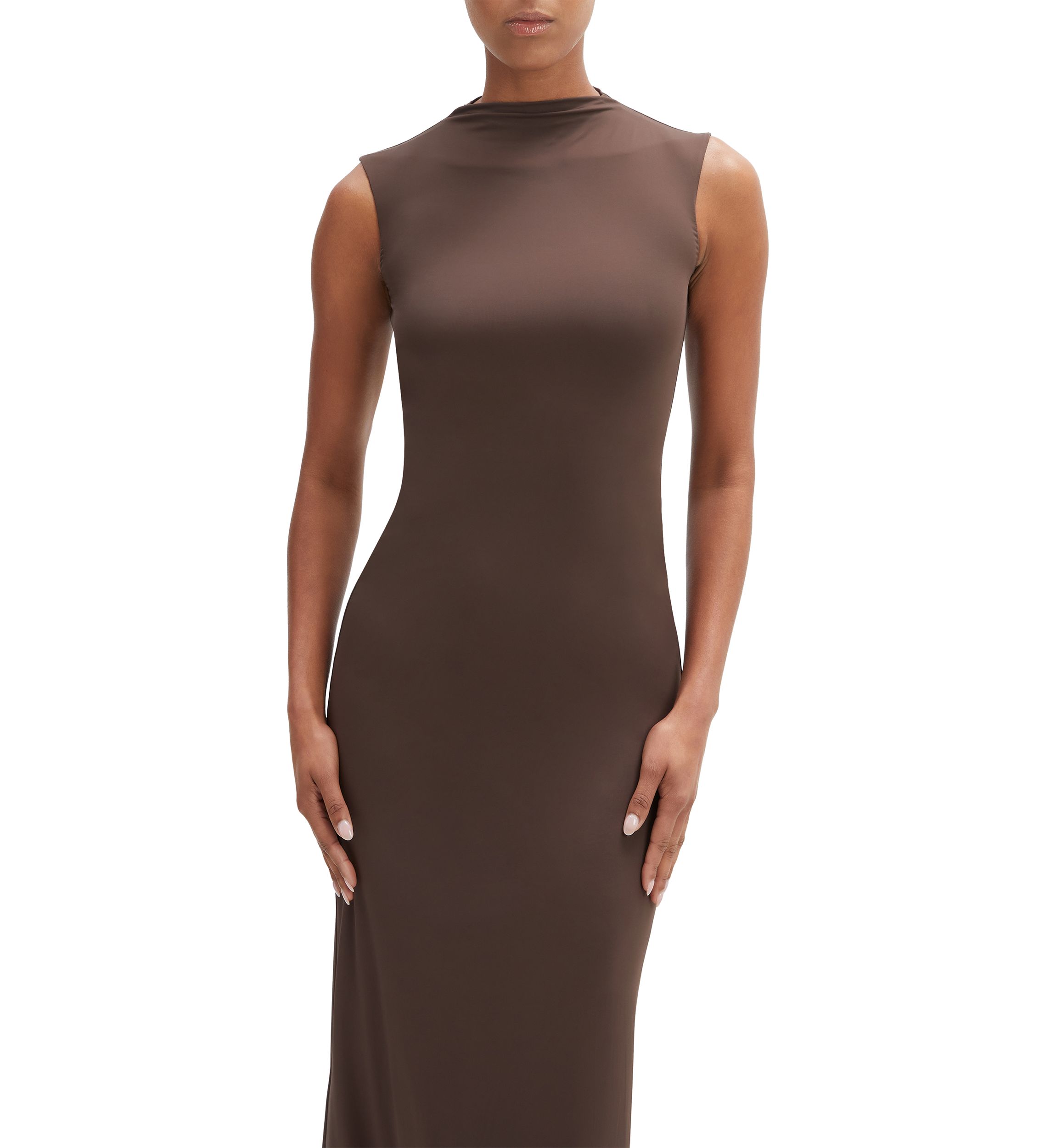 Womens Veneda Mock Neck Maxi Dress