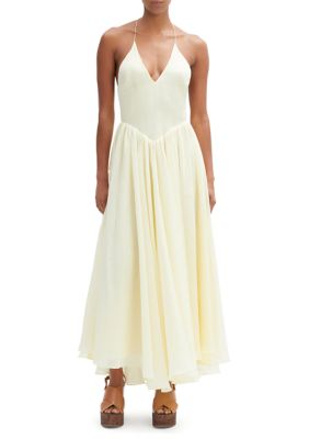 Bardot Women's Arletha Halter Maxi Dress, Yellow, 4