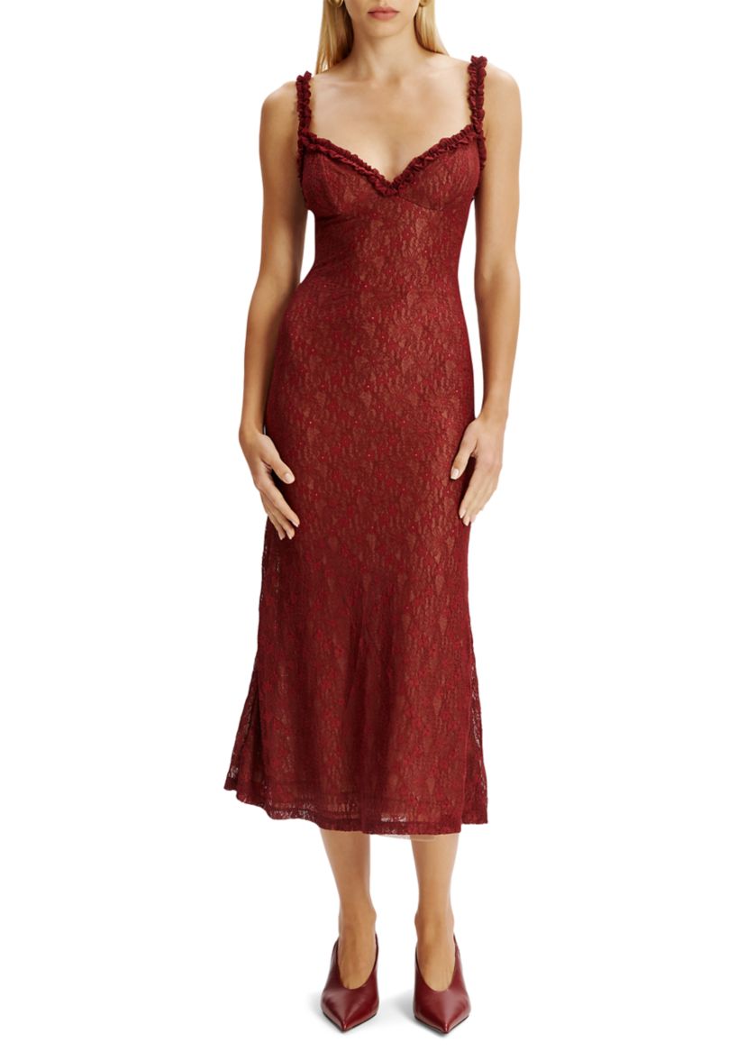 Alegra Stretch Lace Midi Dress