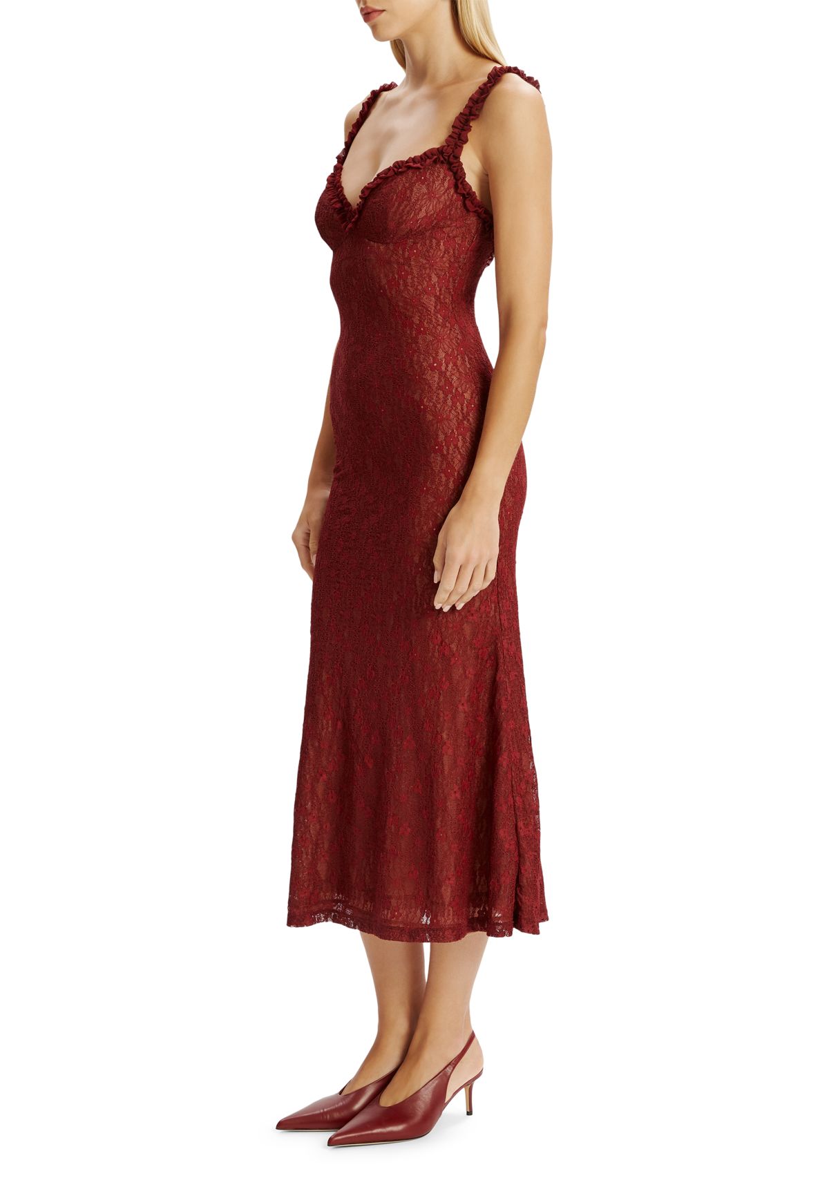 Alegra Stretch Lace Midi Dress