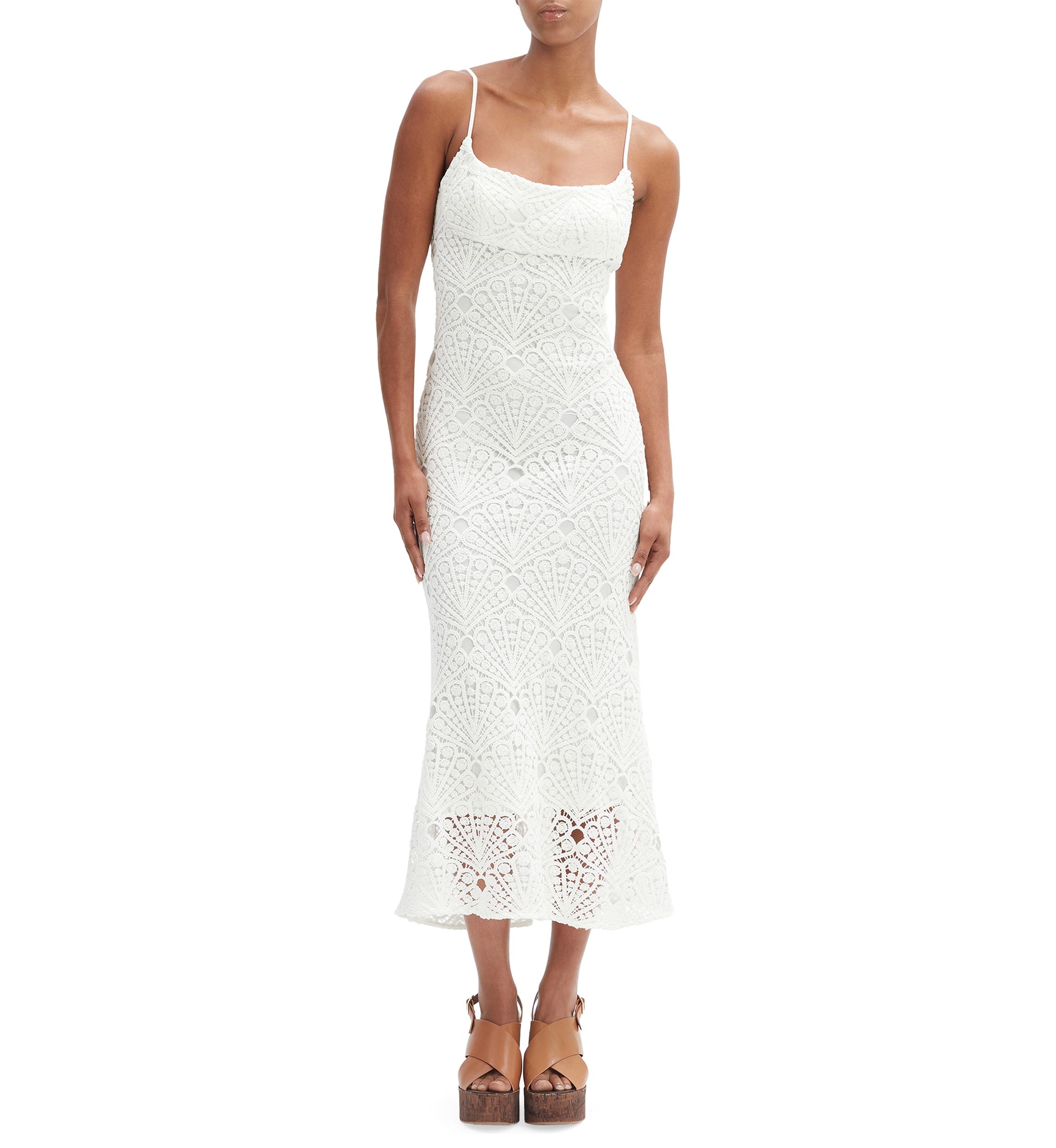 Womens Adoni Crochet Midi Dress 