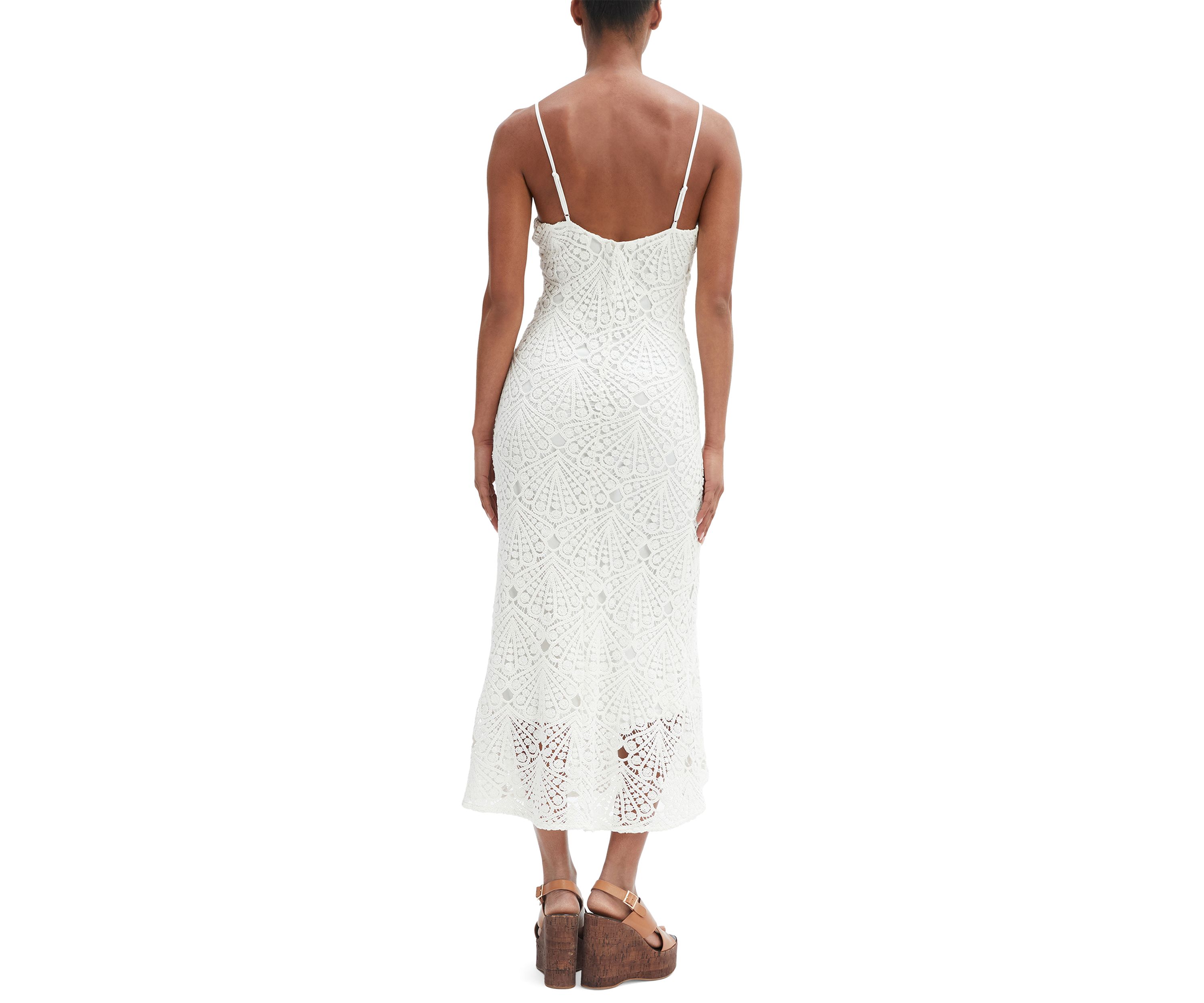 Womens Adoni Crochet Midi Dress 