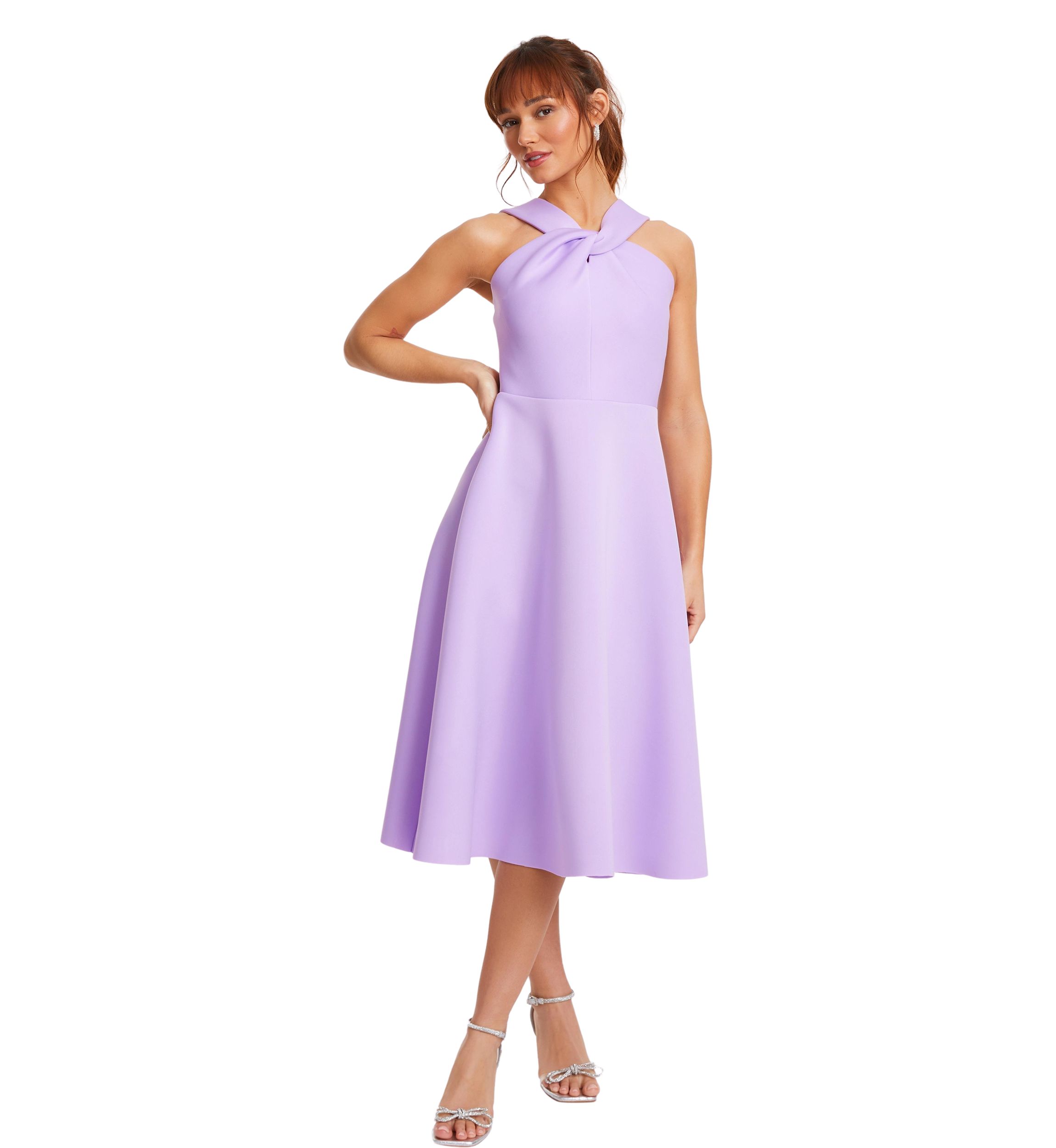 Womens Sleeveless Halter Neck Dress