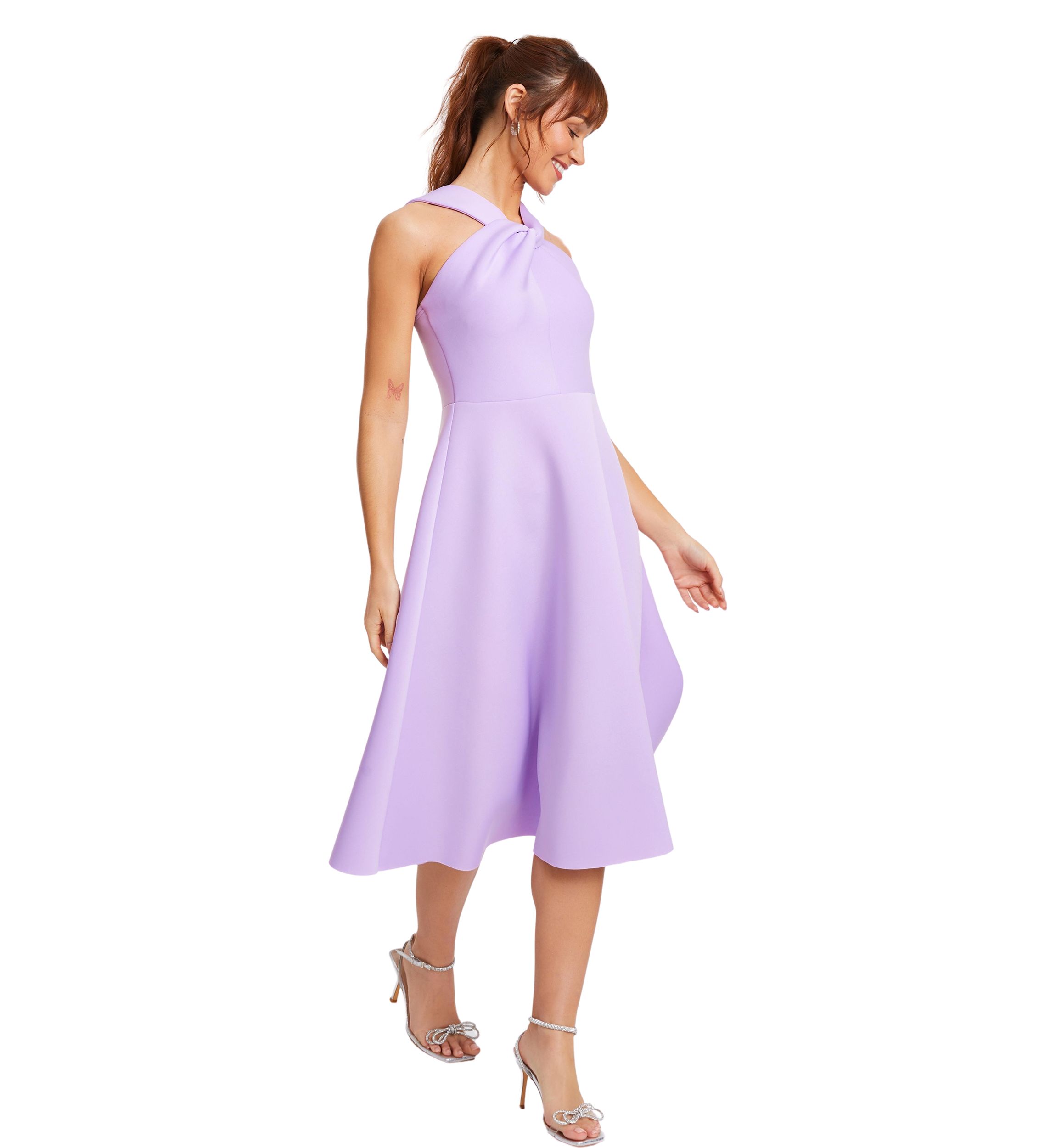 Womens Sleeveless Halter Neck Dress