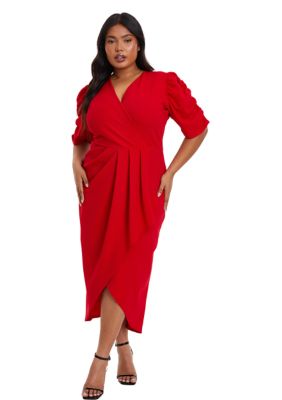 Belk plus size red dresses sales
