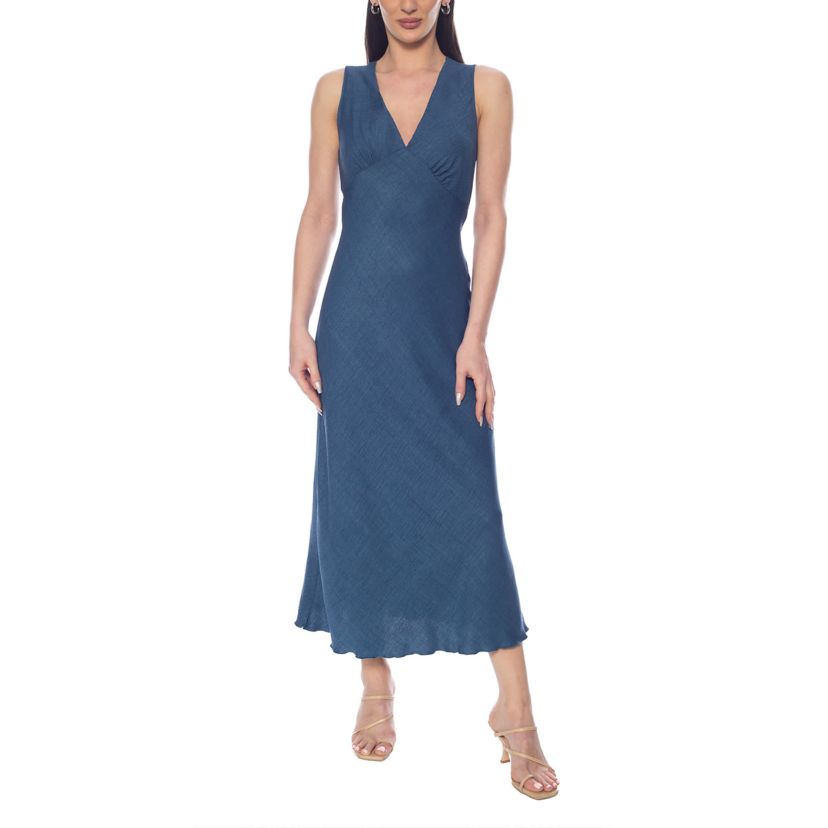 blue mini beach dress LuLu-B Women's Ruffle-Trim Sleeveless Sun Protection Dress, Blue Links – To  The Nines Manitowish Waters main image 1
