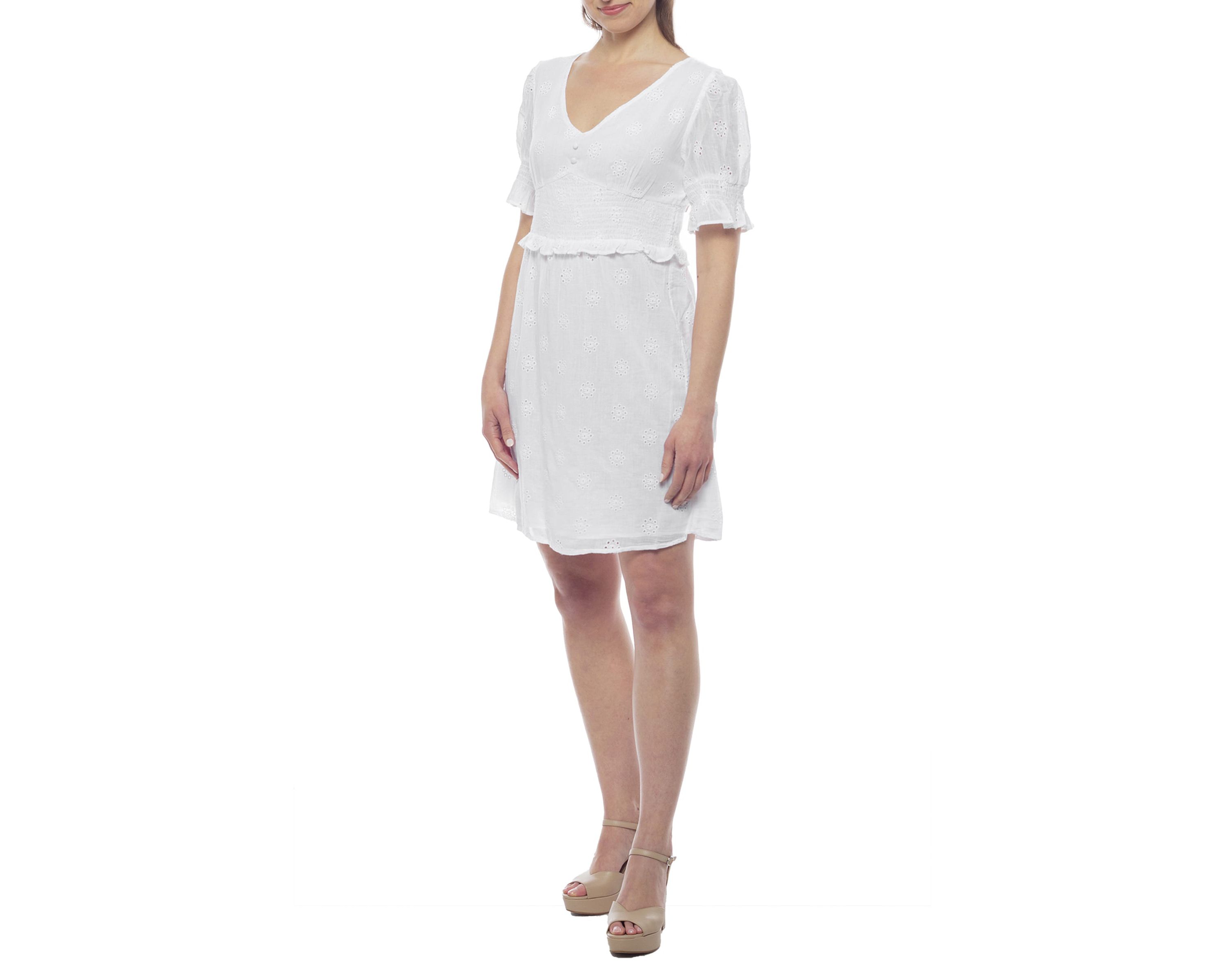 Puff Sleeve Dress with Ruffle