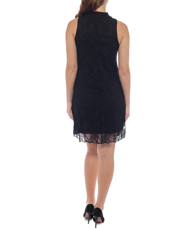 Sleeveless Lace A-Line Dress