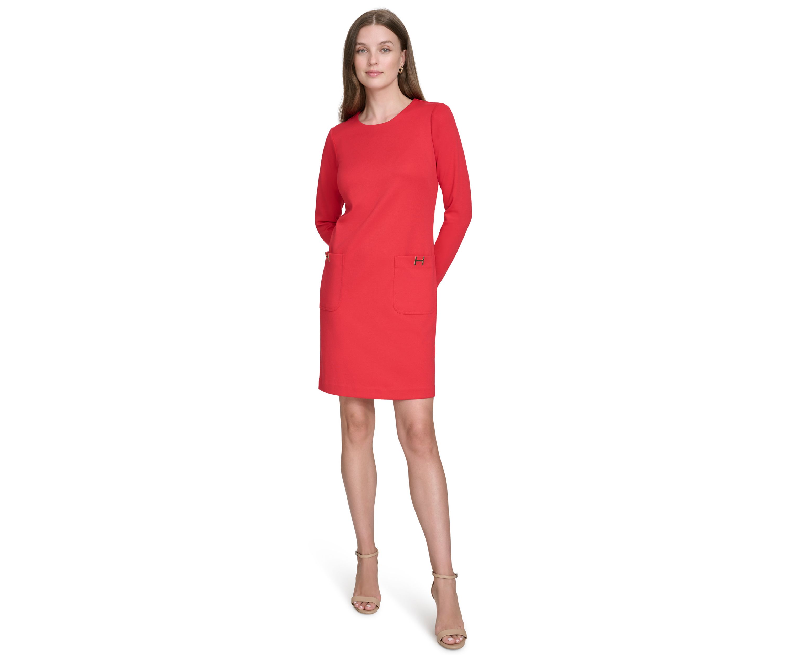 Womens "H" Pocket Shift Dress