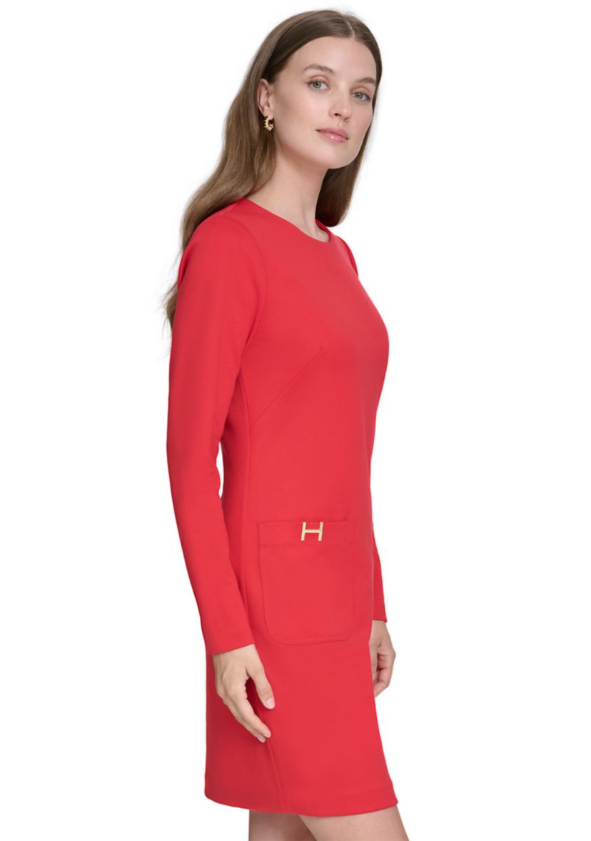Womens "H" Pocket Shift Dress