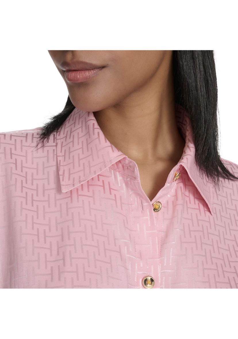 Womens Short Sleeve Collared Dress