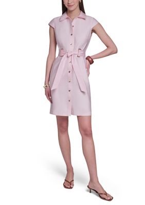 Halston Women's Short Belted Shirt Dress | Belk