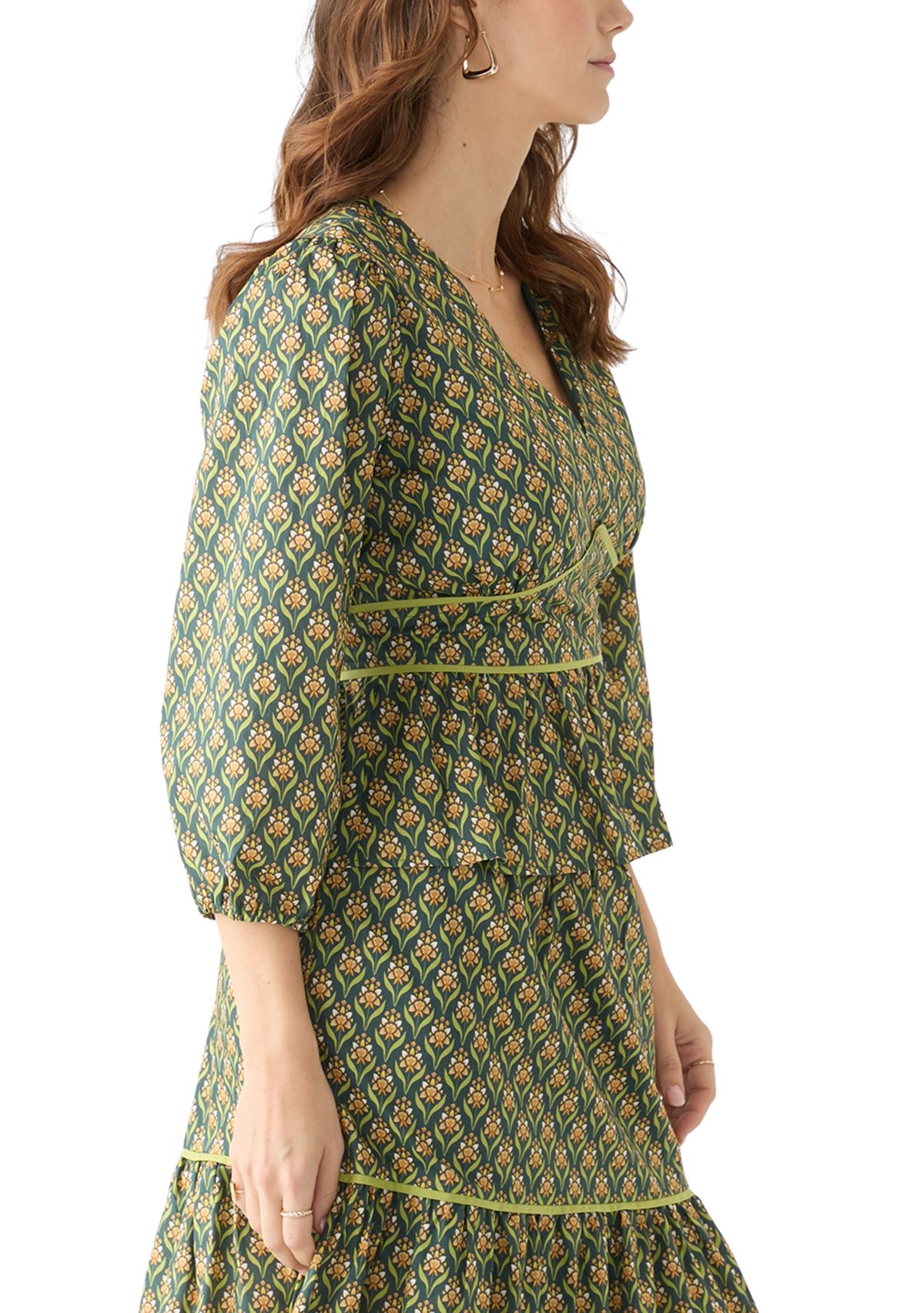 Womens Rita Printed Peplum Top