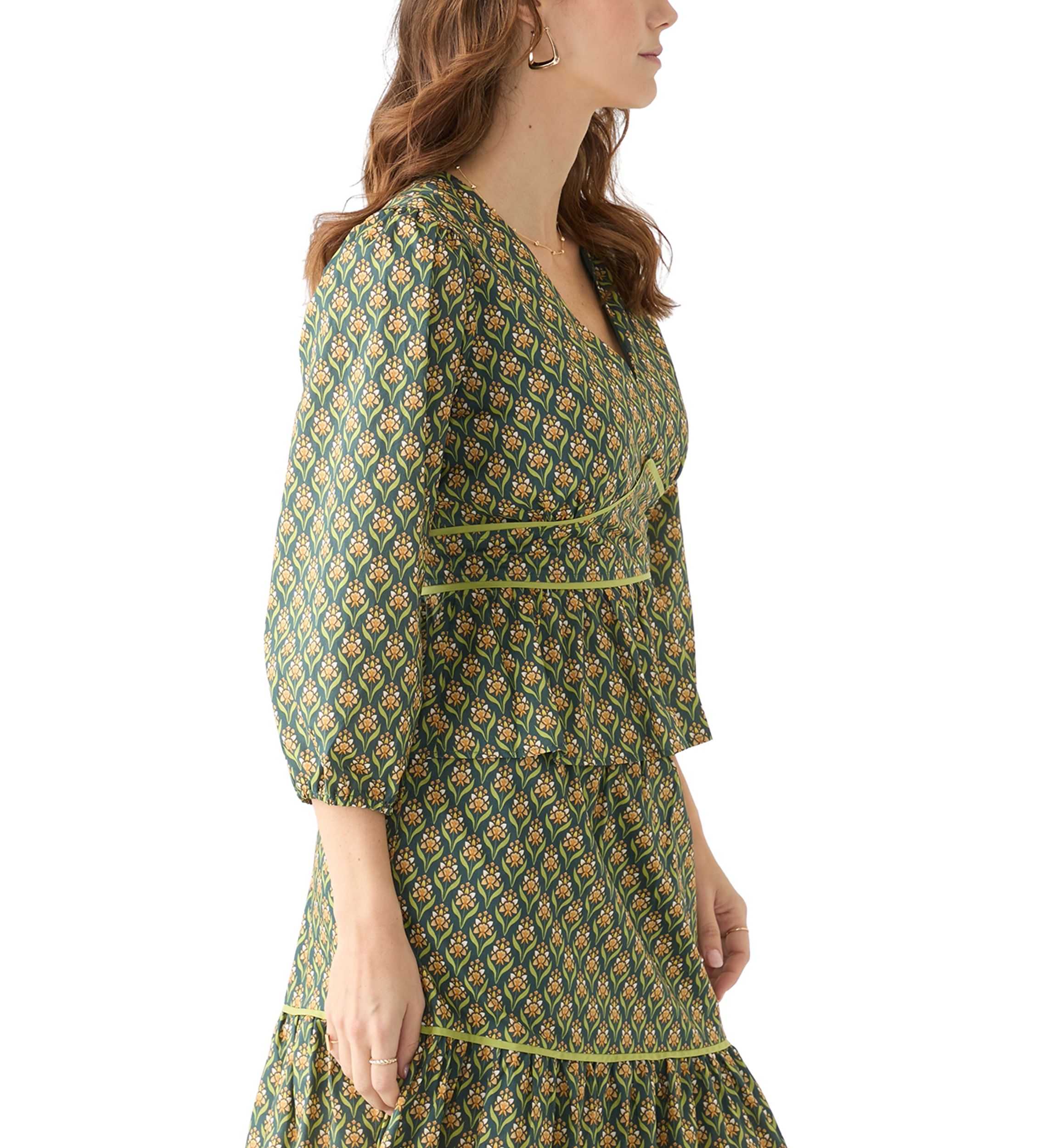 Womens Rita Printed Peplum Top