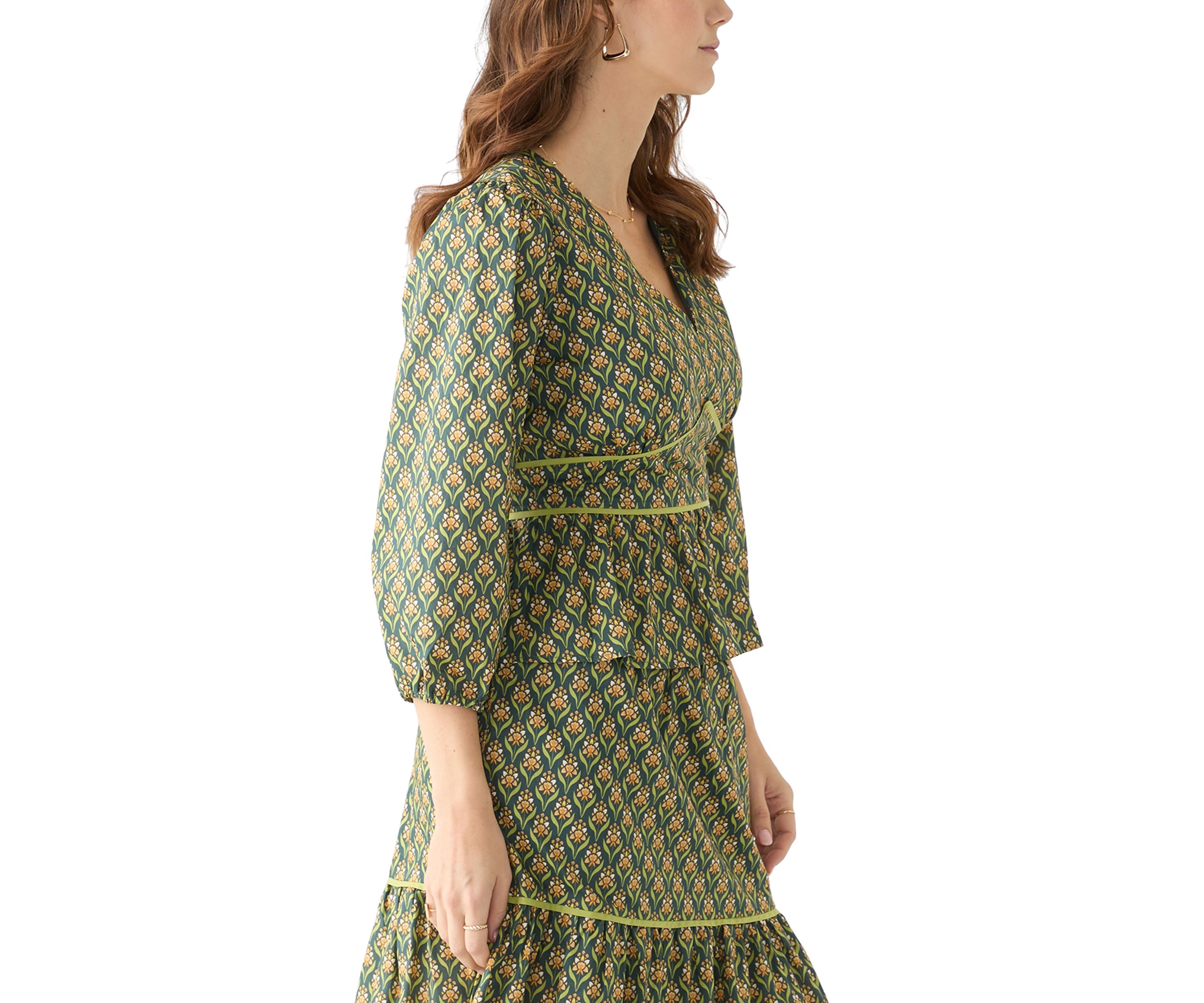 Womens Rita Printed Peplum Top