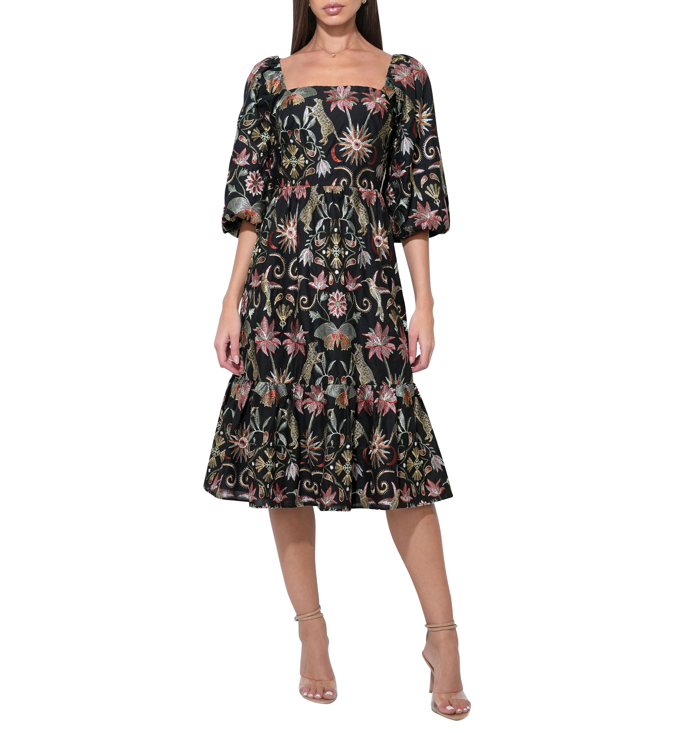 adelyn rae black dress Elaine Bow Tafeta Mini Dress in Black