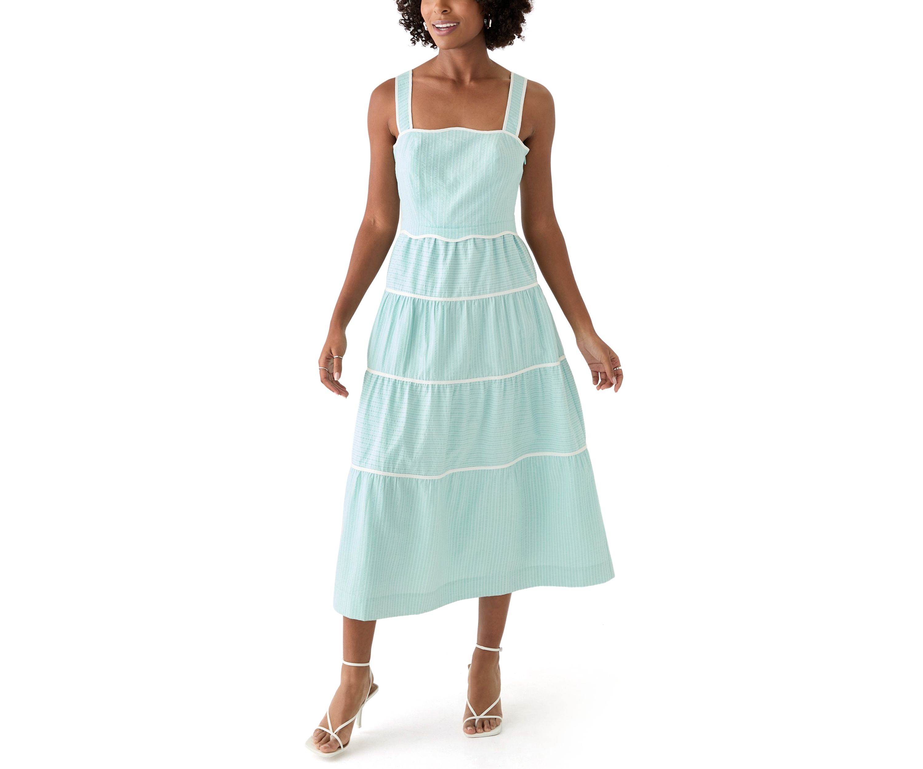 Womens Cotton Tiered Dress
