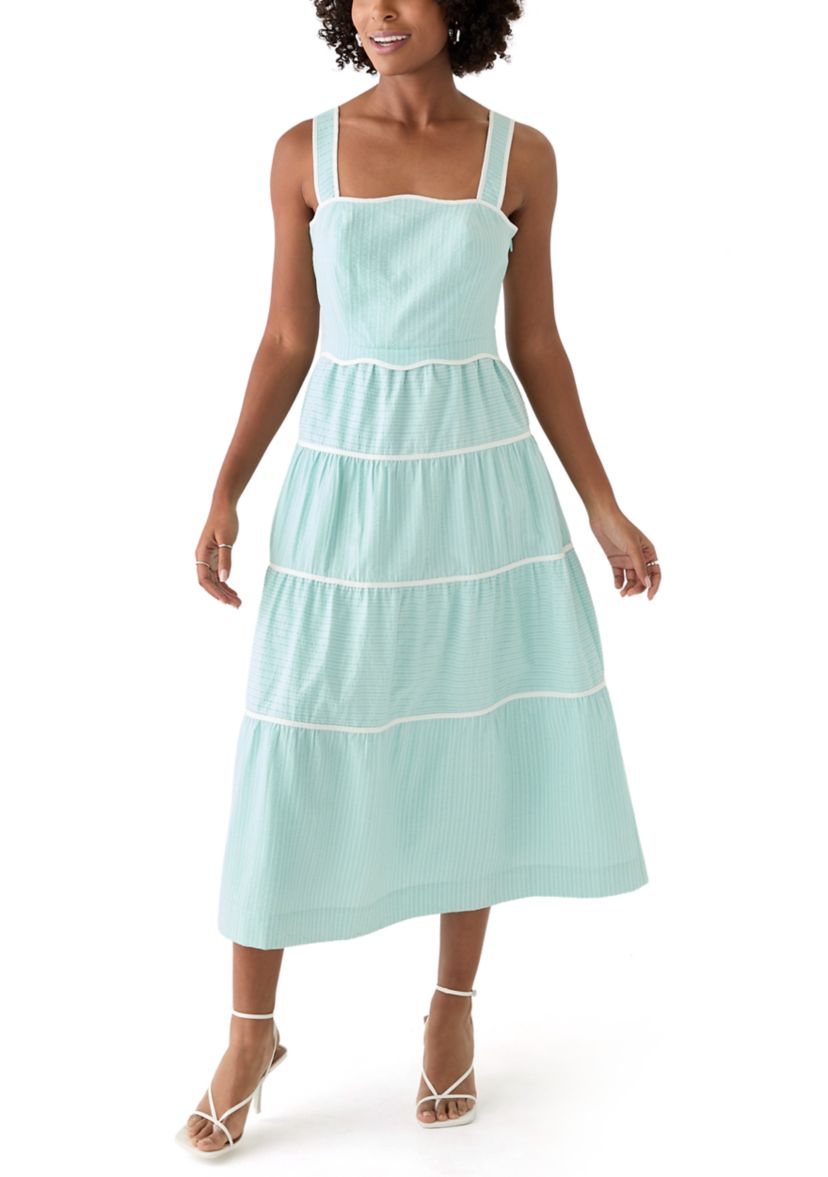 Womens Cotton Tiered Dress
