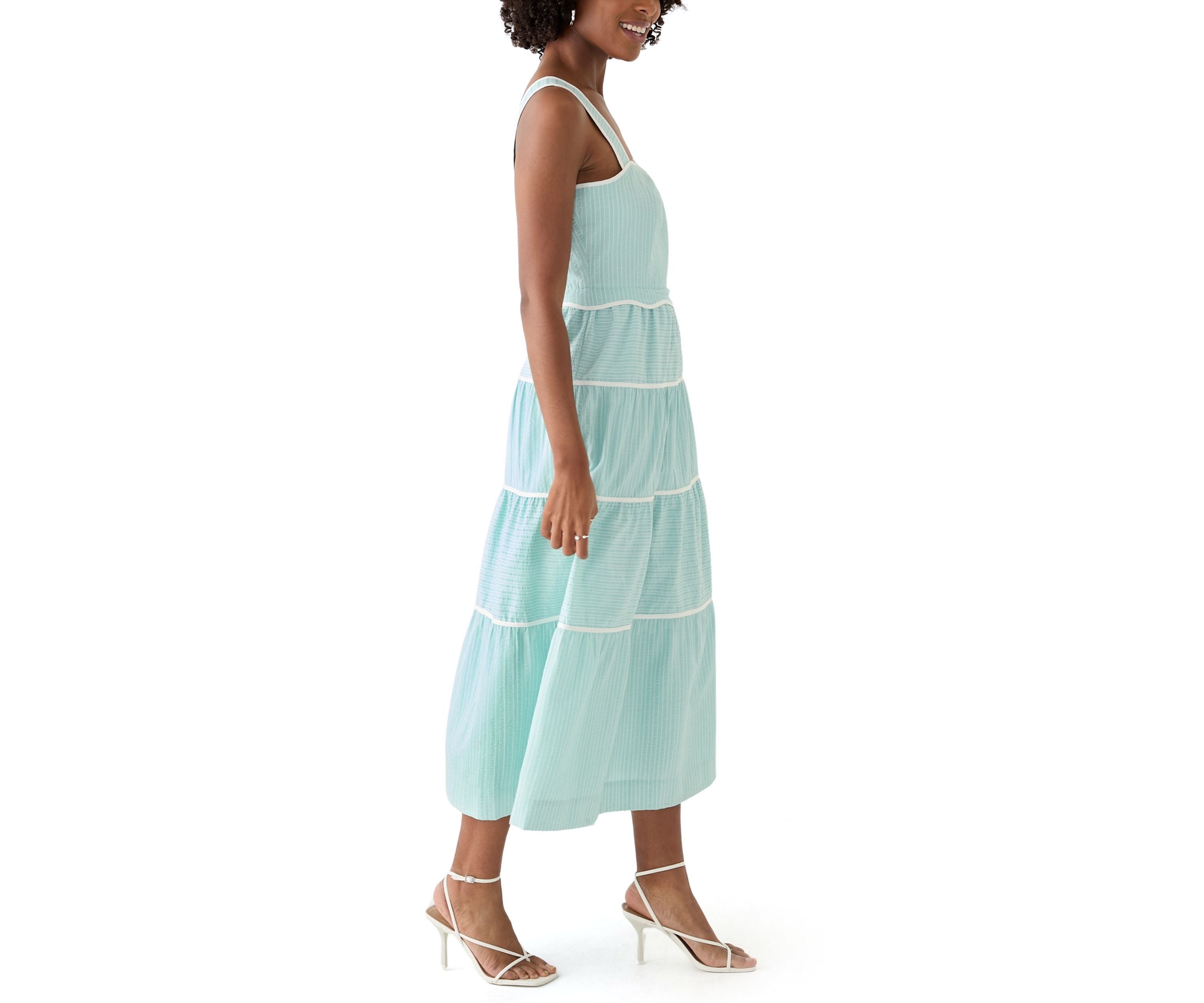 Womens Cotton Tiered Dress