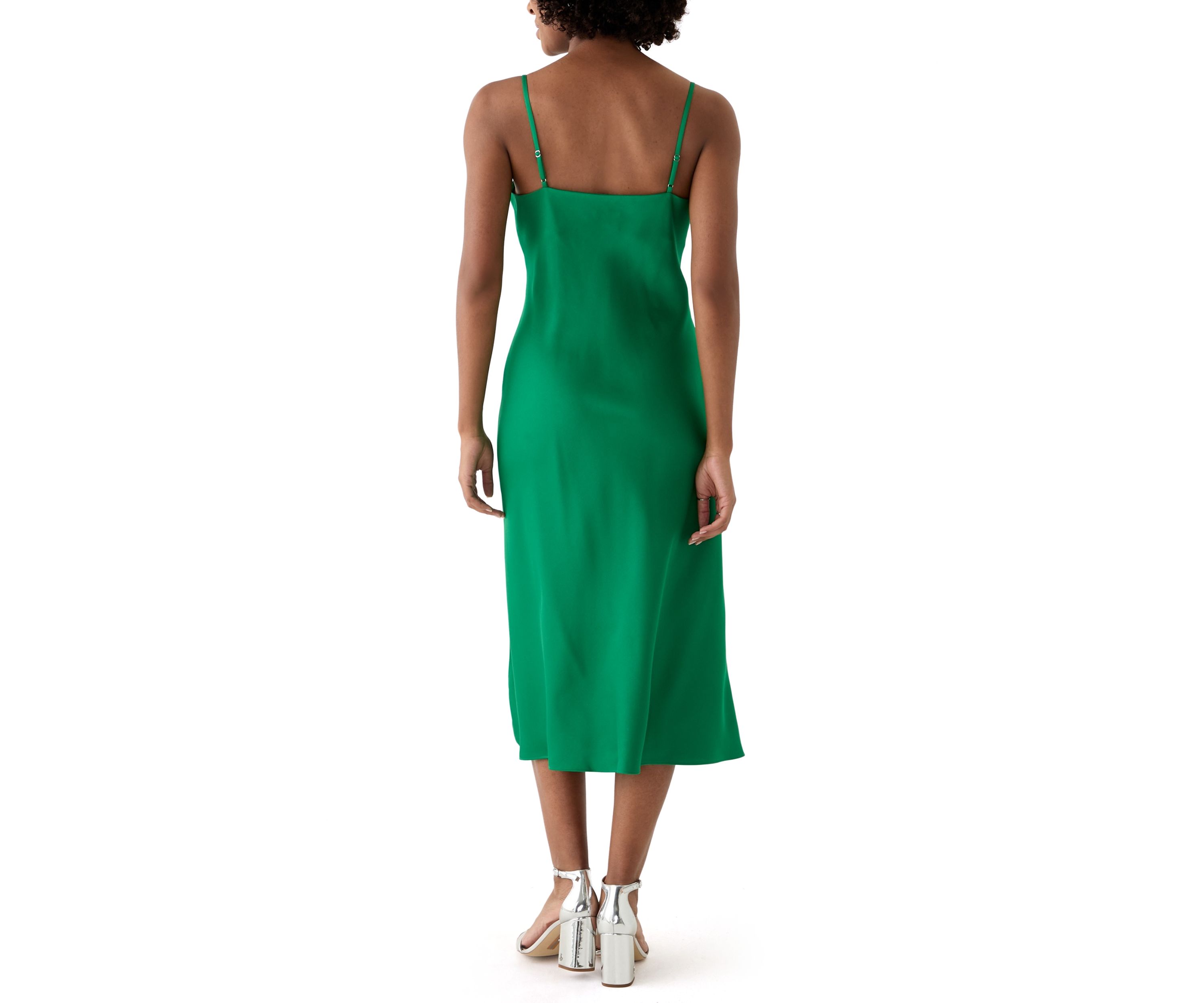 Womens Front Slit Slip Dress