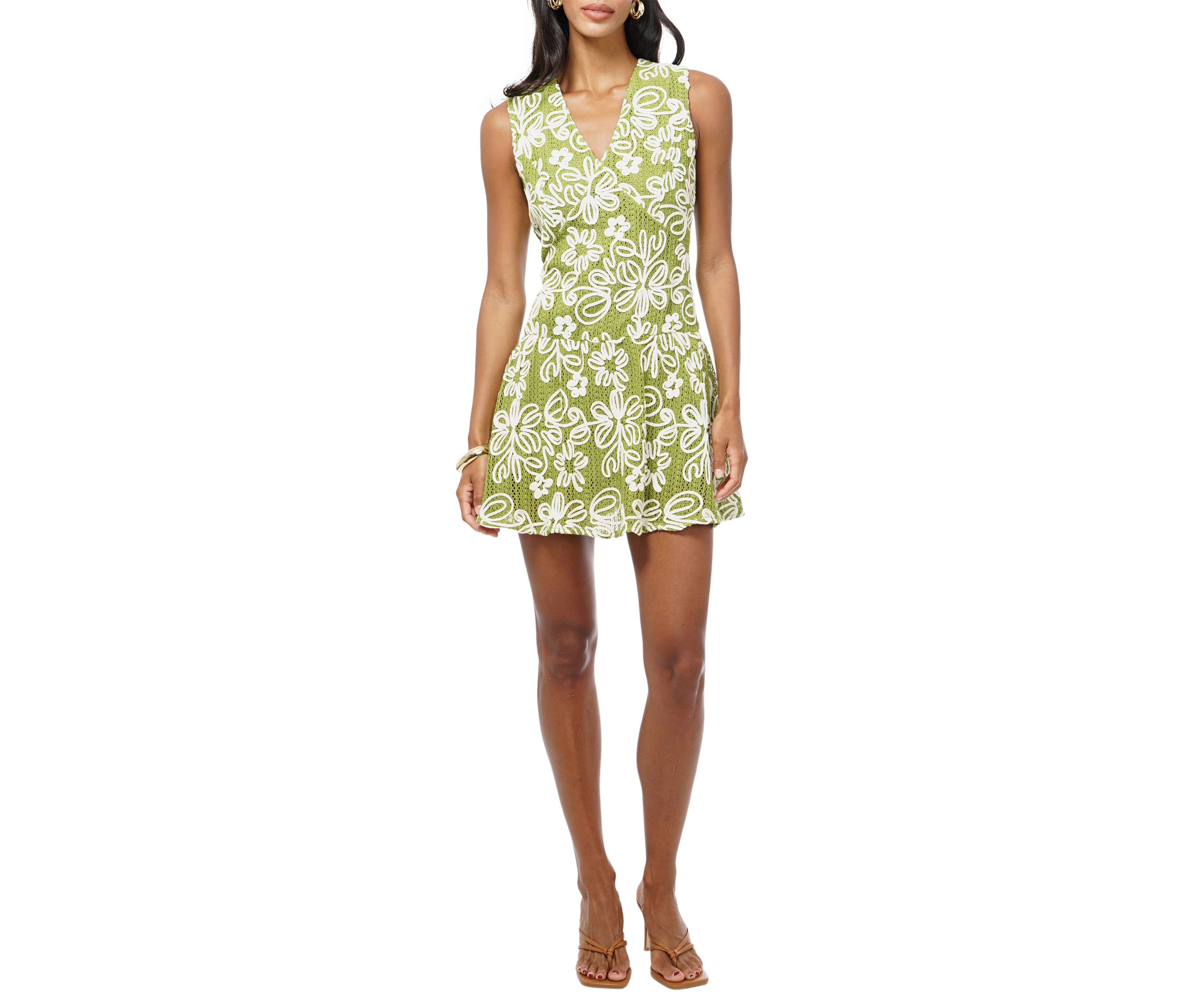 Womens Corded Textured Mini Dress