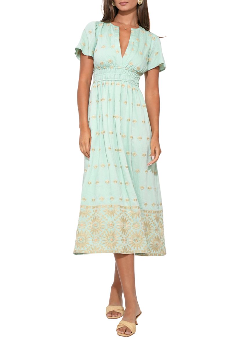 adelyn rae dress Adelyn Rae Women's Corinne Floral Print Slipdress - Blue