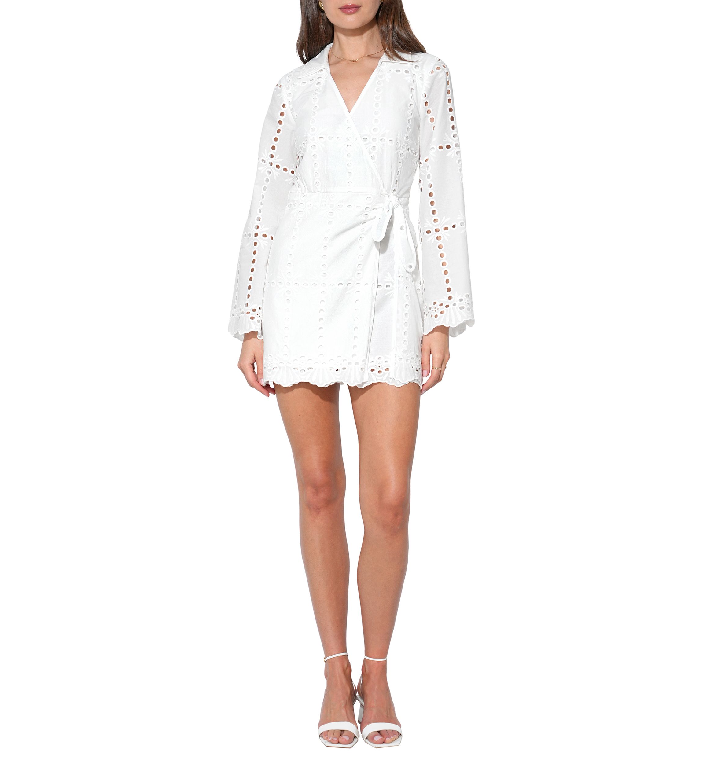 zipper to lace up dress Calvin Klein Lace-Up V-Neck Zipper Sleeve Dress Black Gold Detailing S main image 1