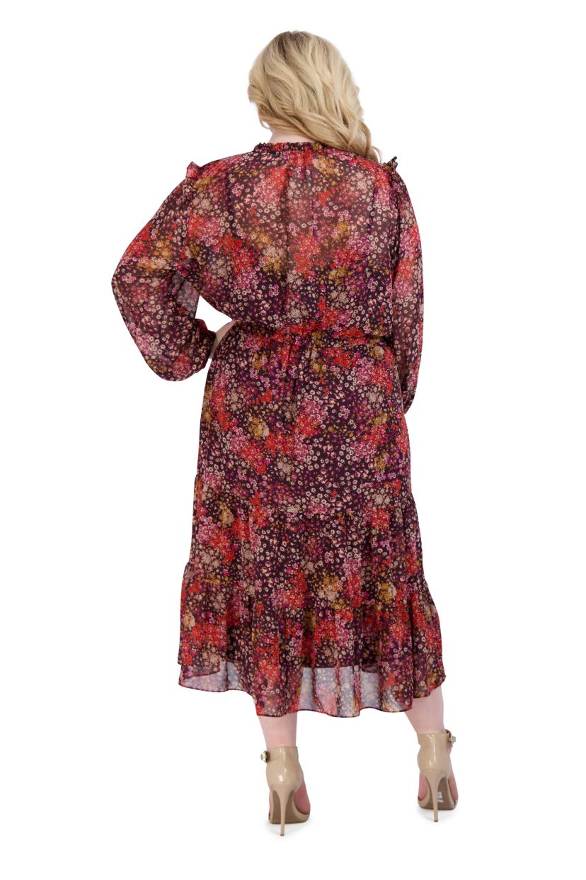 RUFFLE DRAWSTRING MIDI