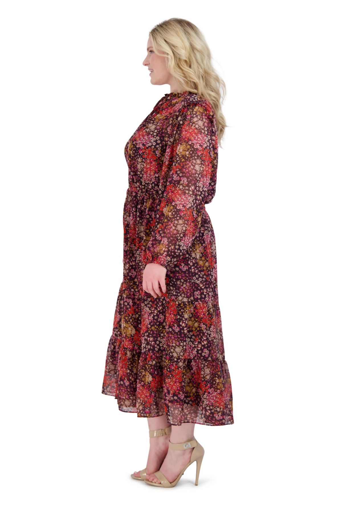 RUFFLE DRAWSTRING MIDI