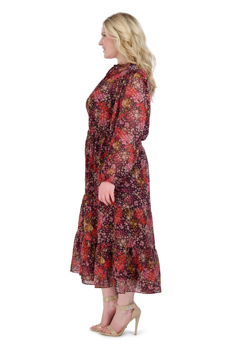 RUFFLE DRAWSTRING MIDI