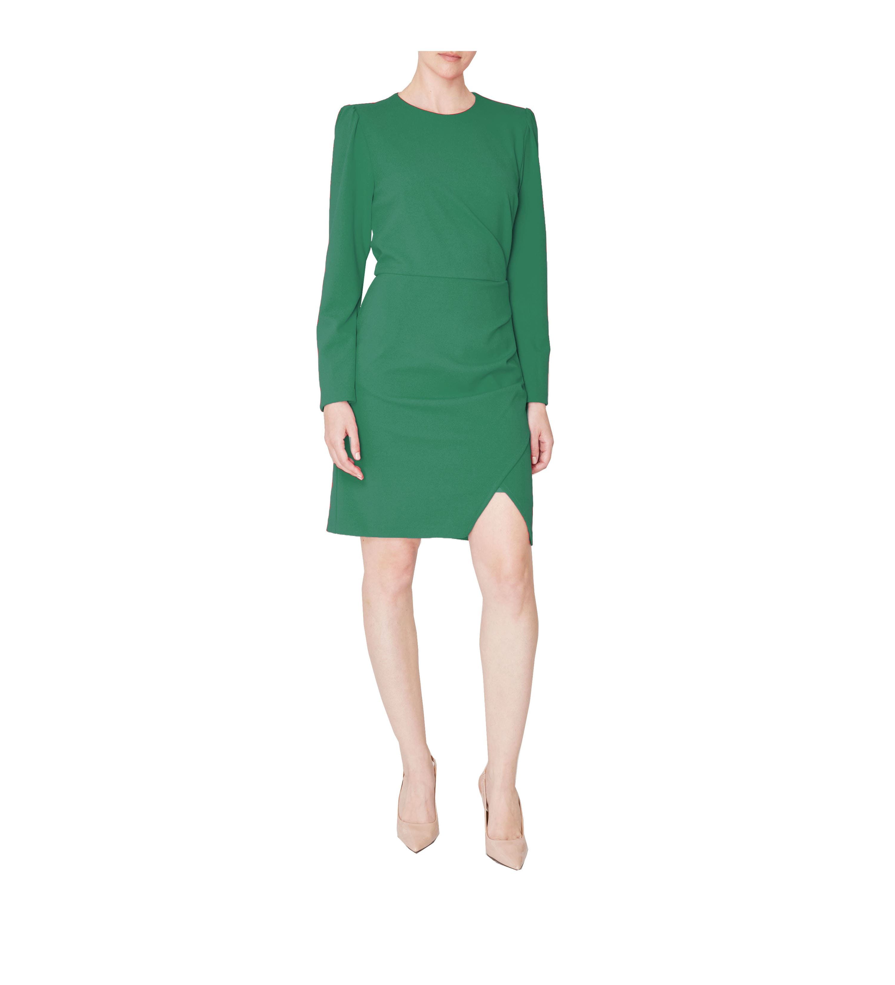 LS ROUND NECK SHORT DRESS