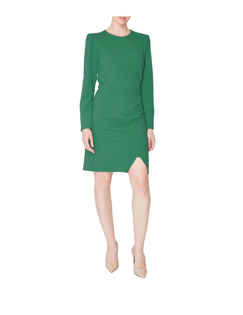 LS ROUND NECK SHORT DRESS