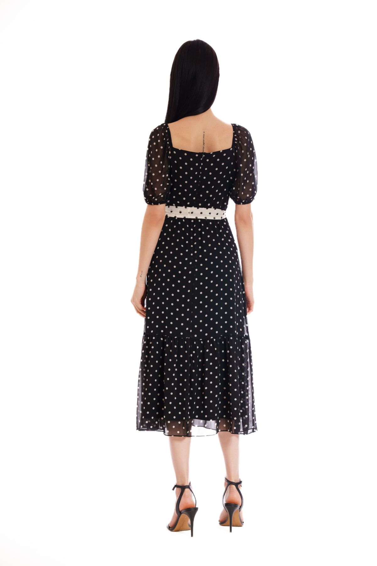 SS SURPLICE MIDI DRESS