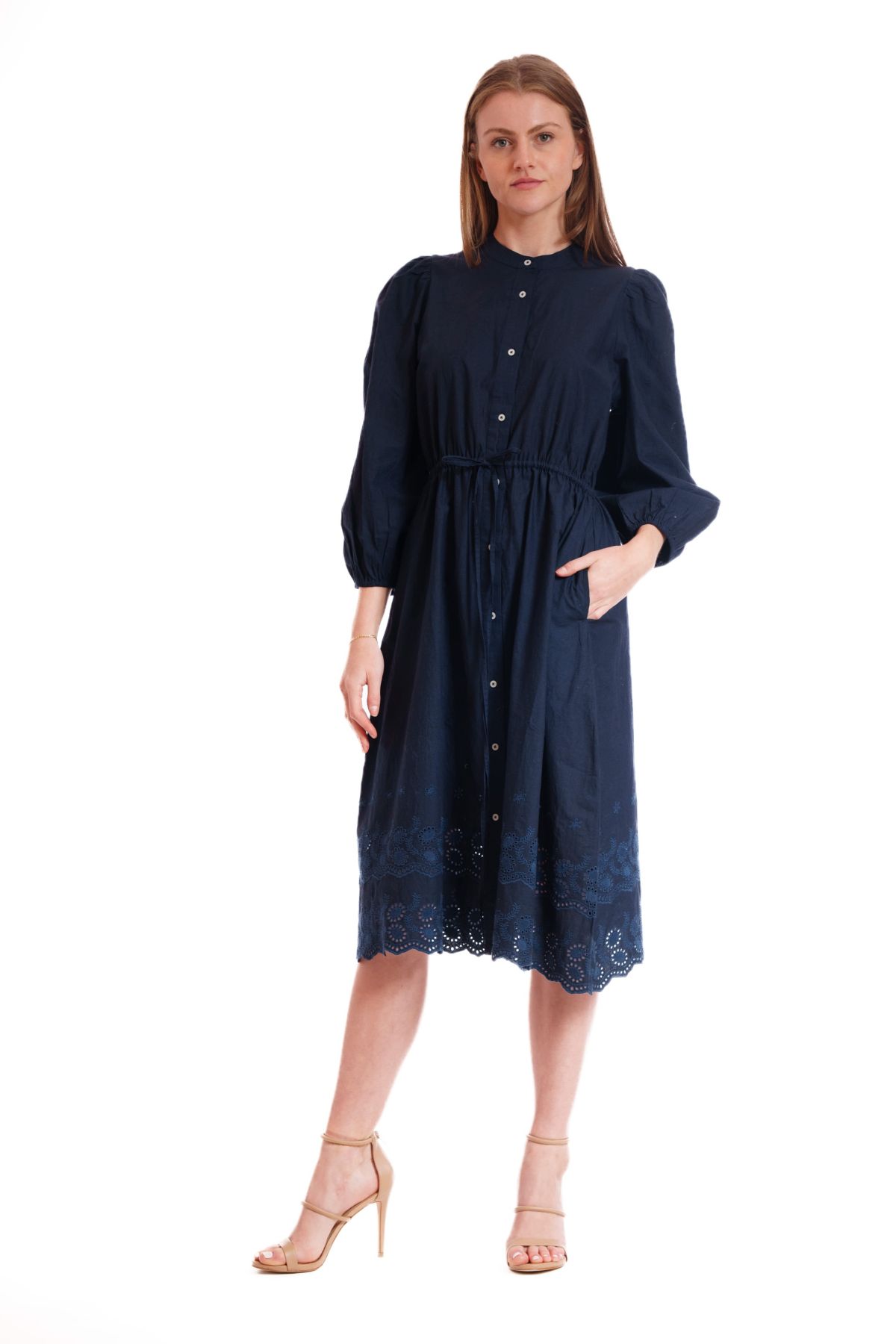 MIDI LENGTH DRESS W PLKT