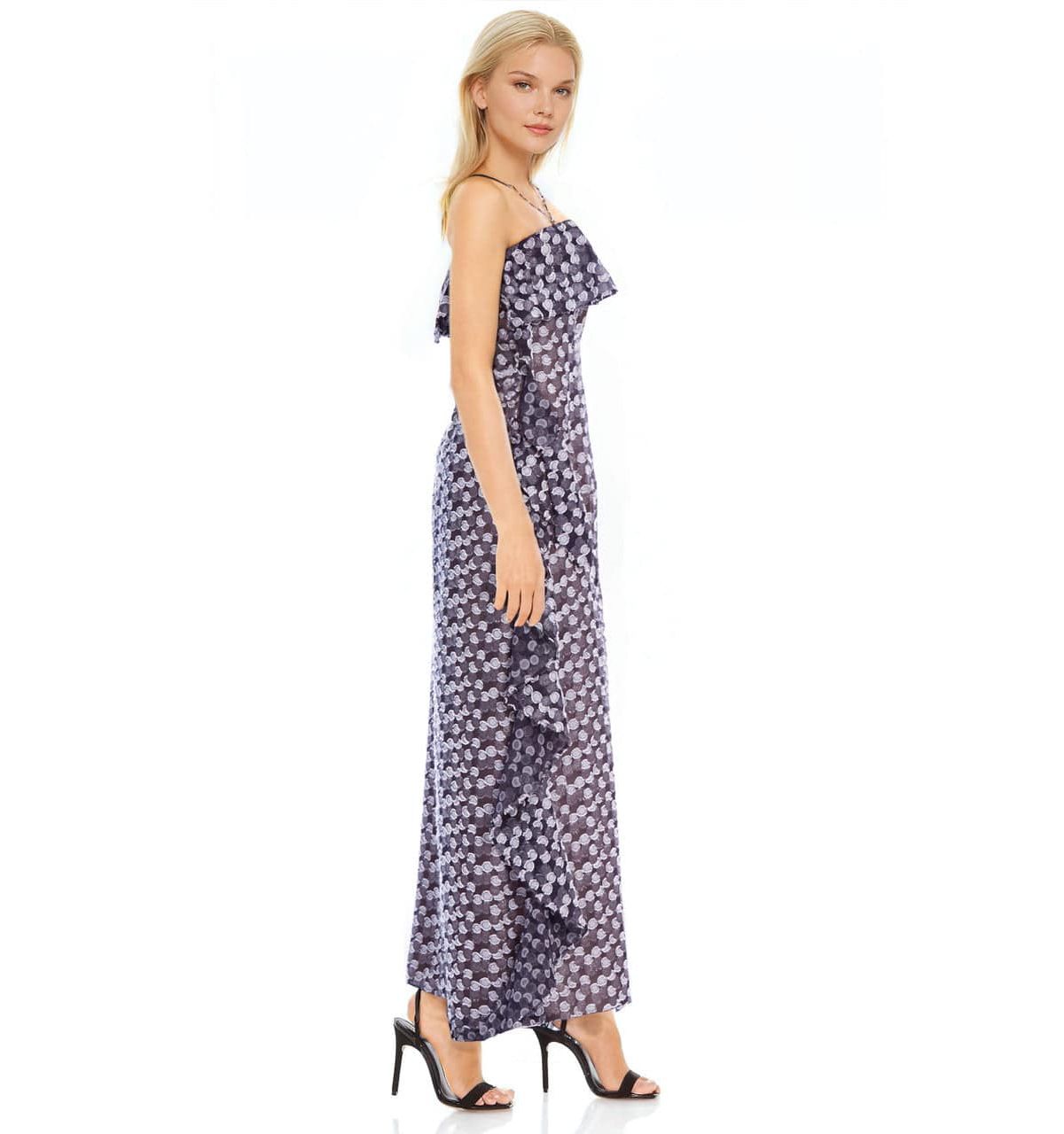 Alix Printed Popover Maxi with Ruffles