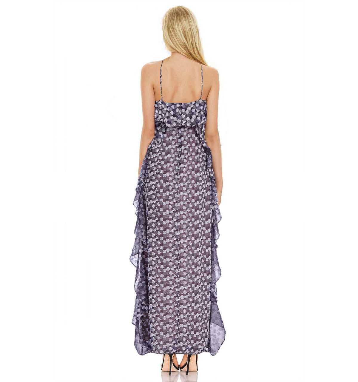 Alix Printed Popover Maxi with Ruffles