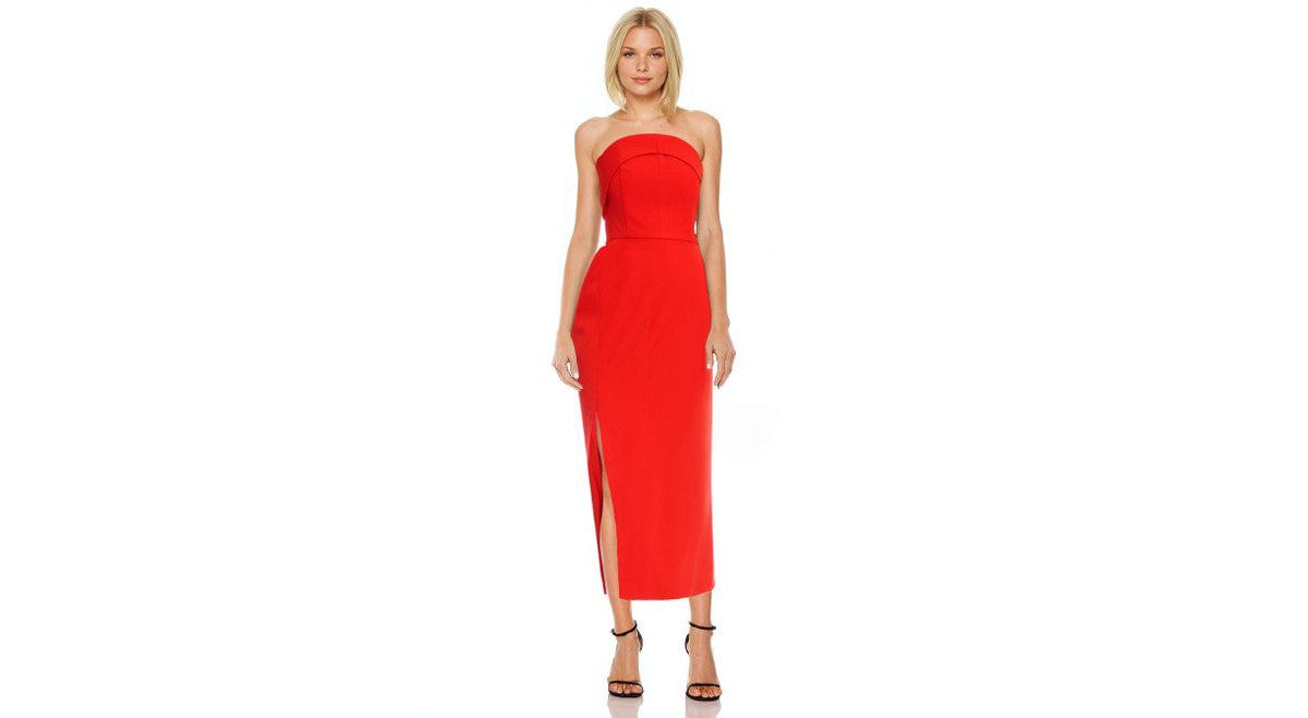 Aria Strapless Midi Dress