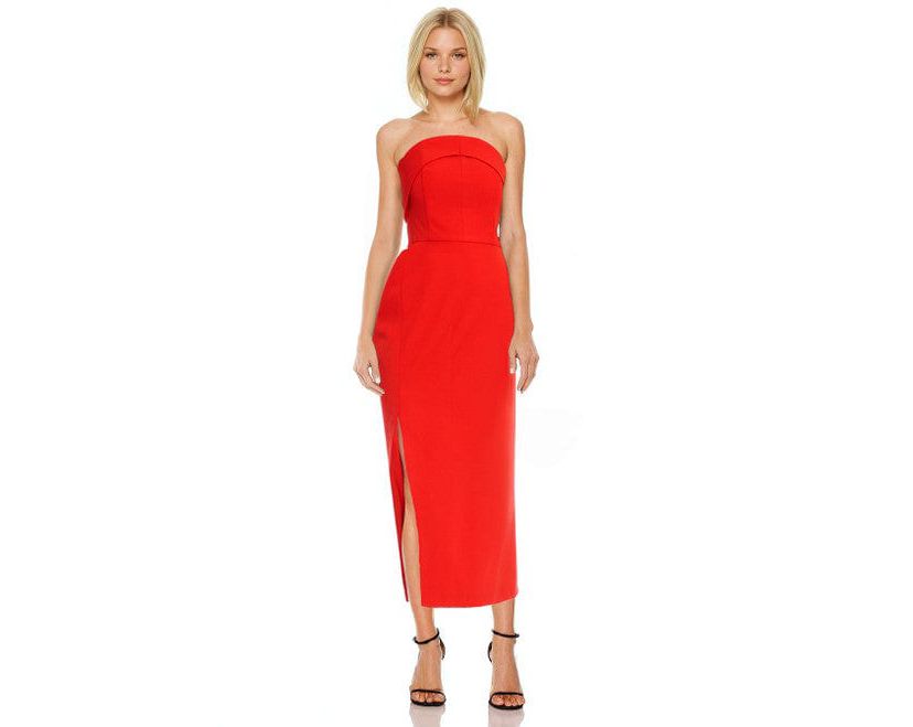 Aria Strapless Midi Dress