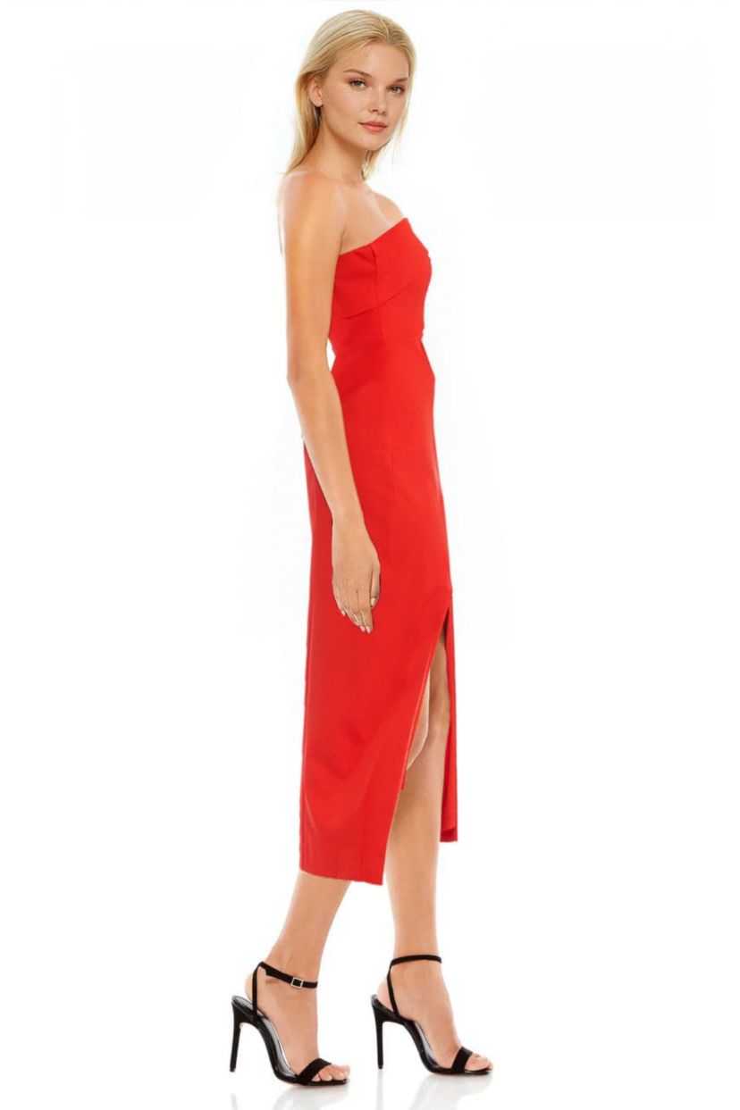 Aria Strapless Midi Dress