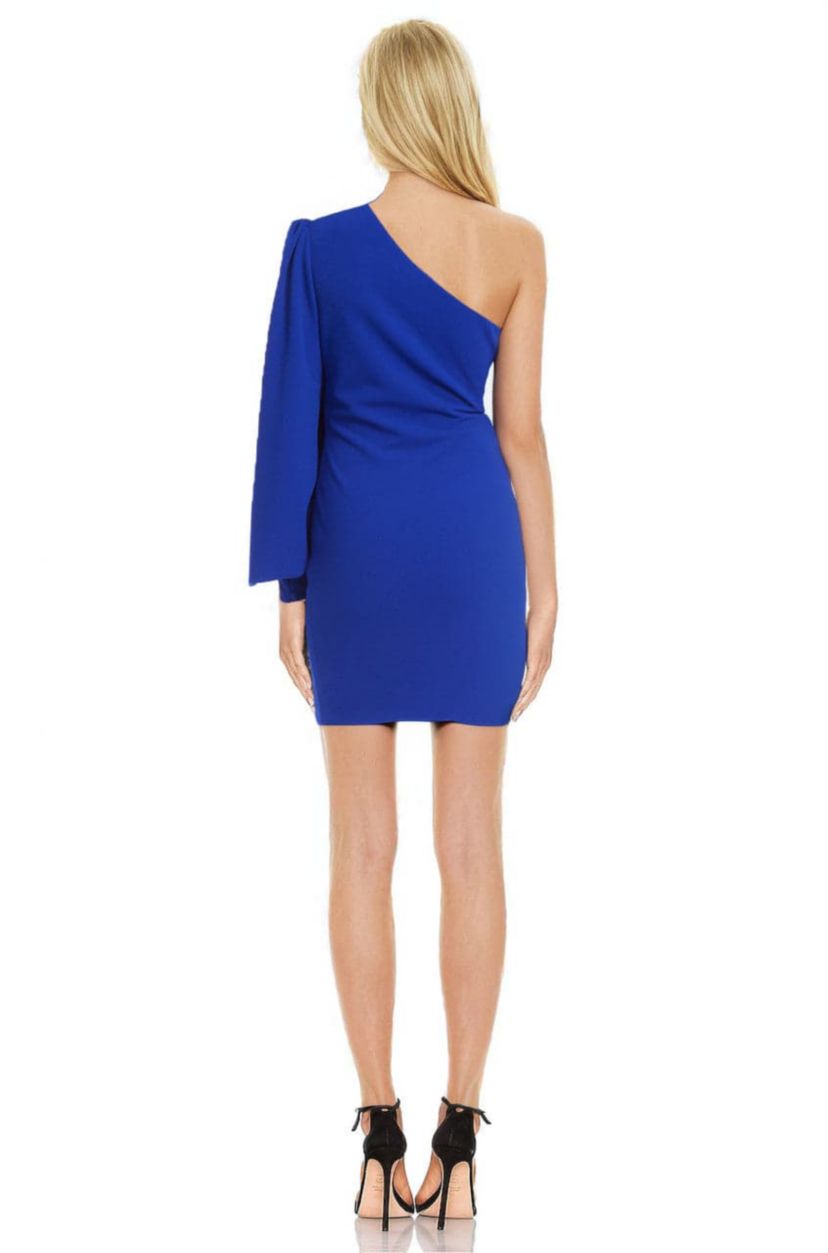 Becky One-Shoulder Balloon Long Sleeve Mini Dress