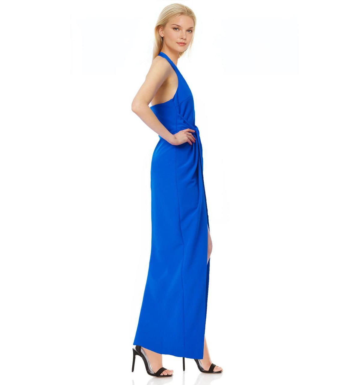 Bonnie Tie Front Halter Gown