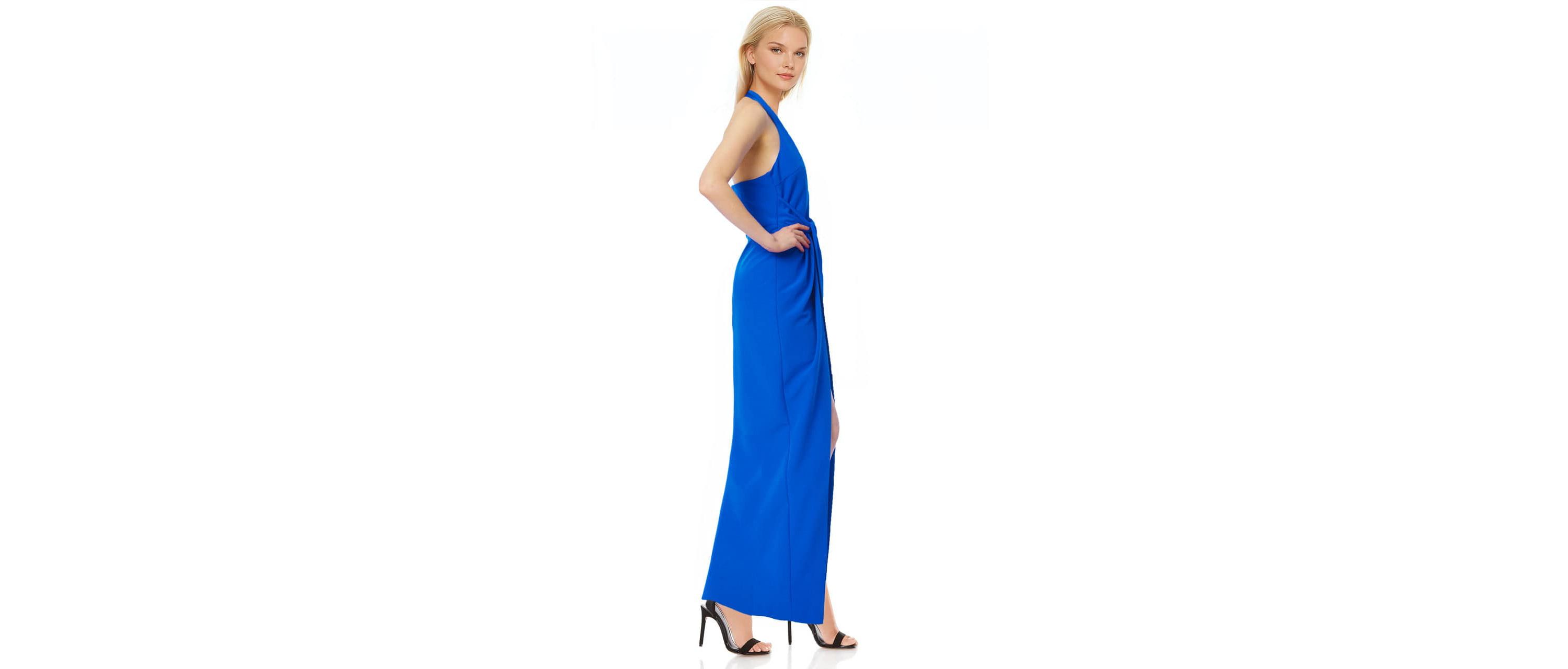 Bonnie Tie Front Halter Gown