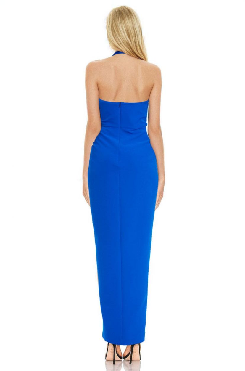 Bonnie Tie Front Halter Gown